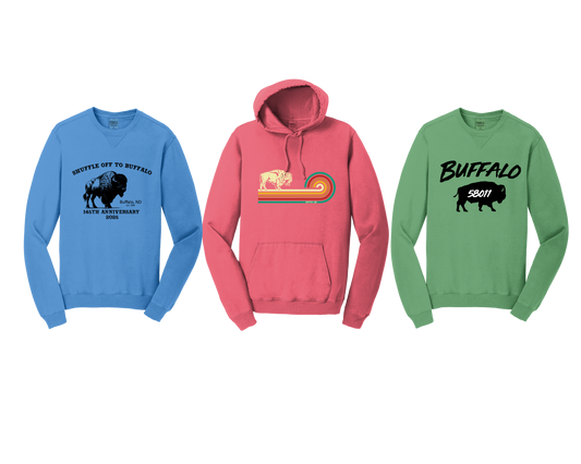 Shuffle off to Buffalo unisex sweatshirts