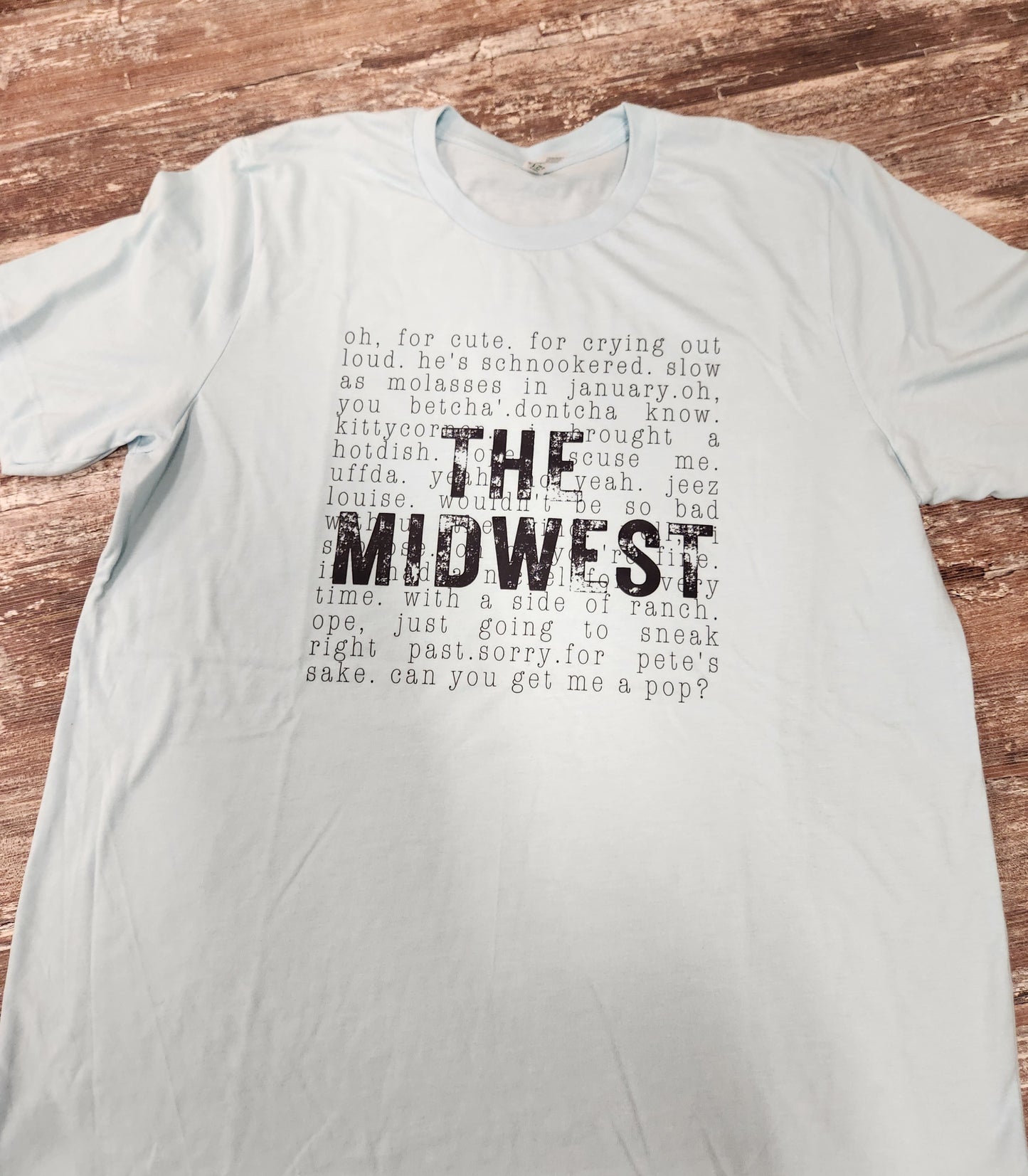 7 Shirts with black/white font options